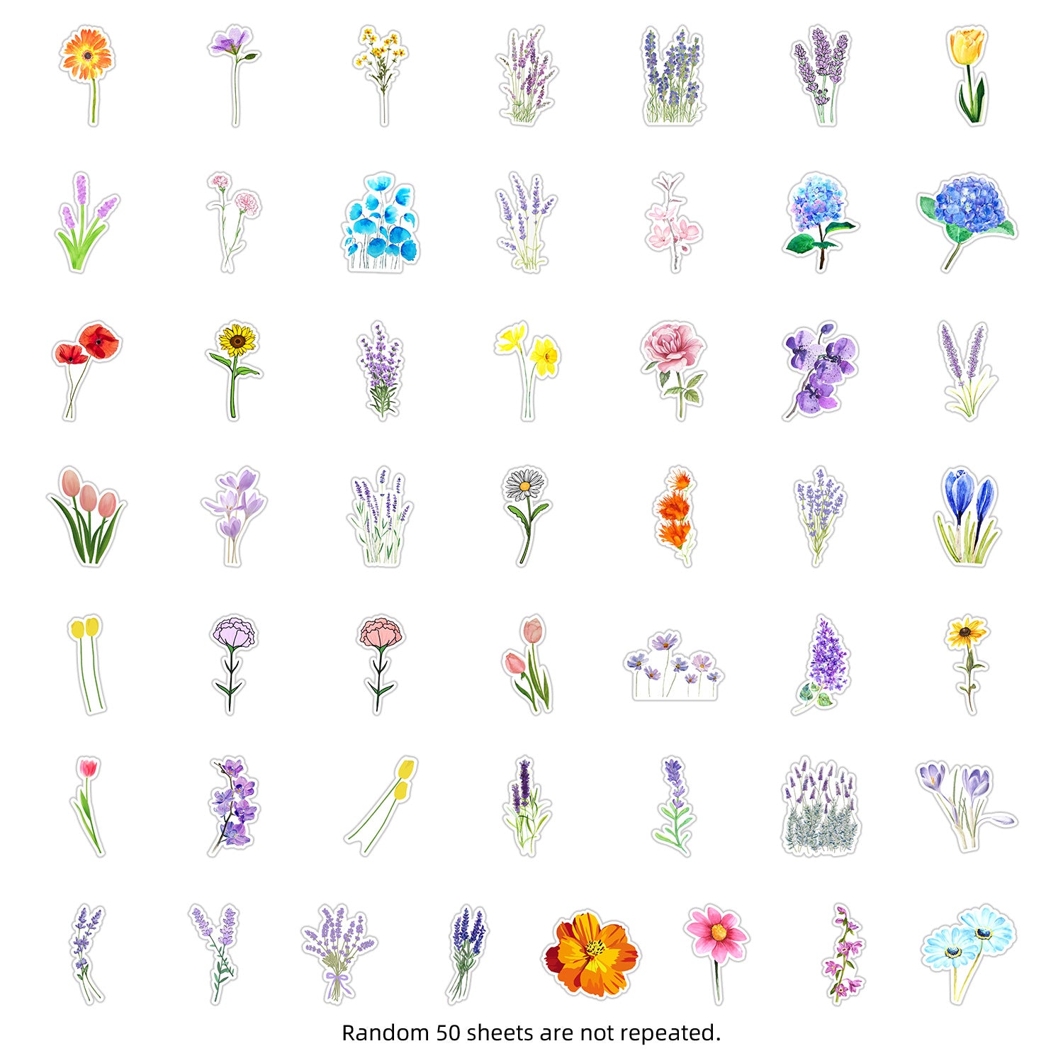 Wholesale 50 pieces of plant graffiti stickers hand journal stickers waterproof